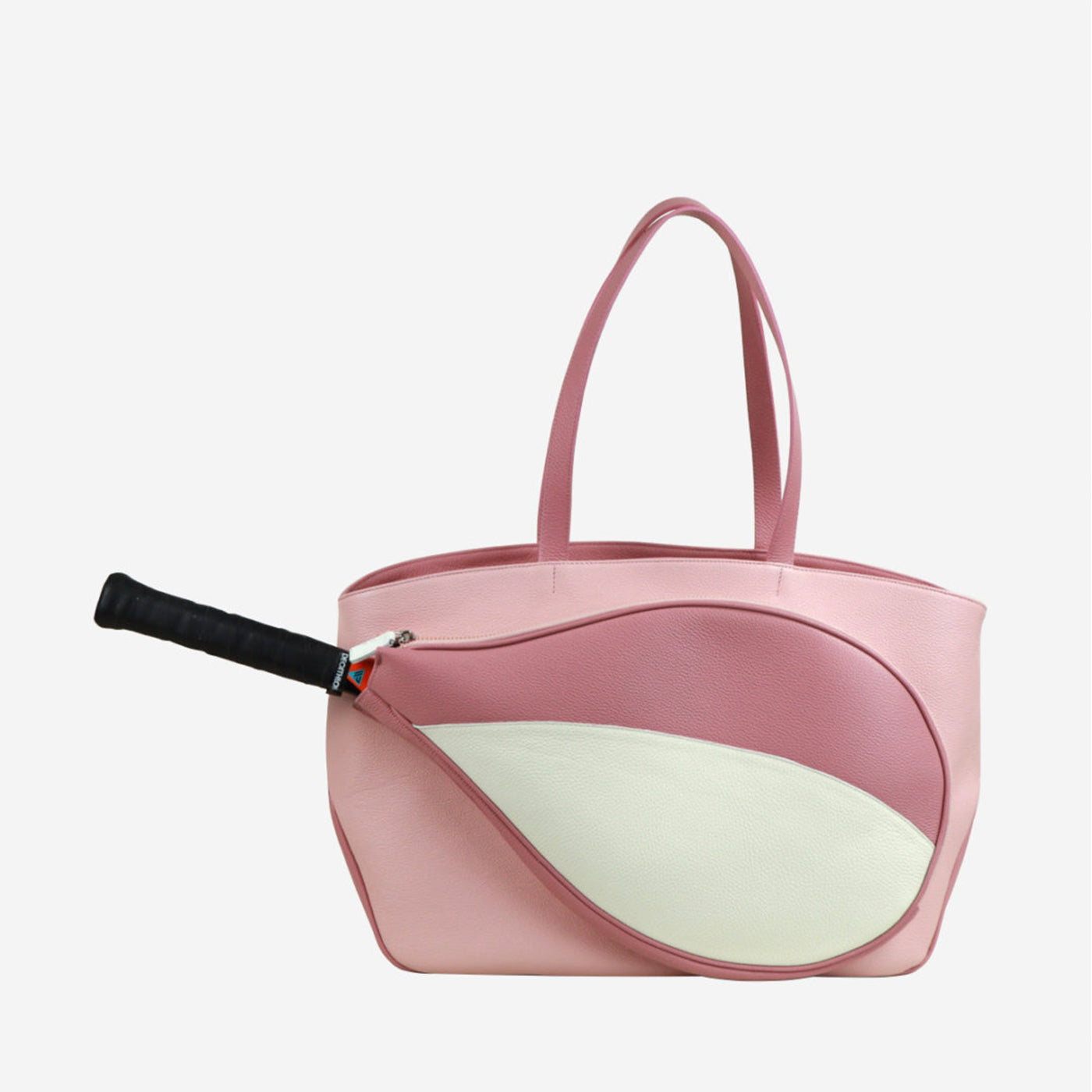 Sporttasche in Rosa und Weiß mit Tasche in Form eines Tennisschlägers - Alternative Ansicht 5