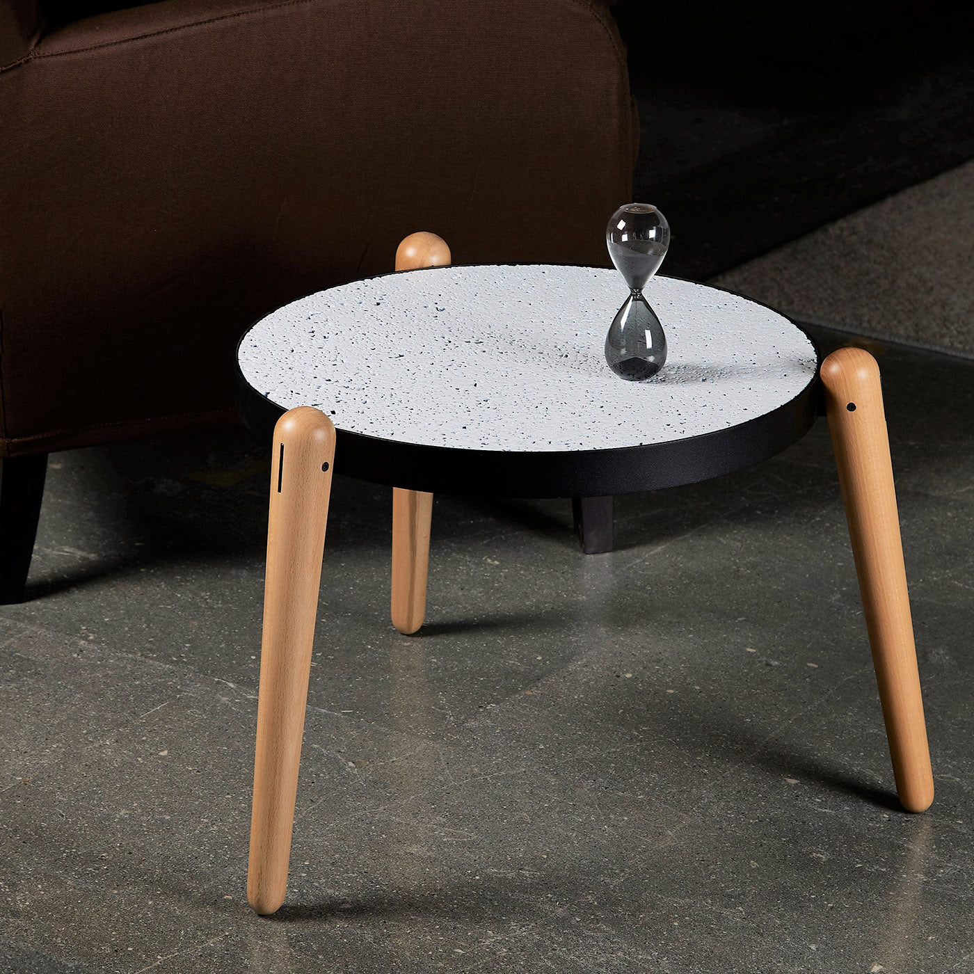 Tris Perciata Stone Round Coffee Table #1 by Luca Maci - Alternative view 2