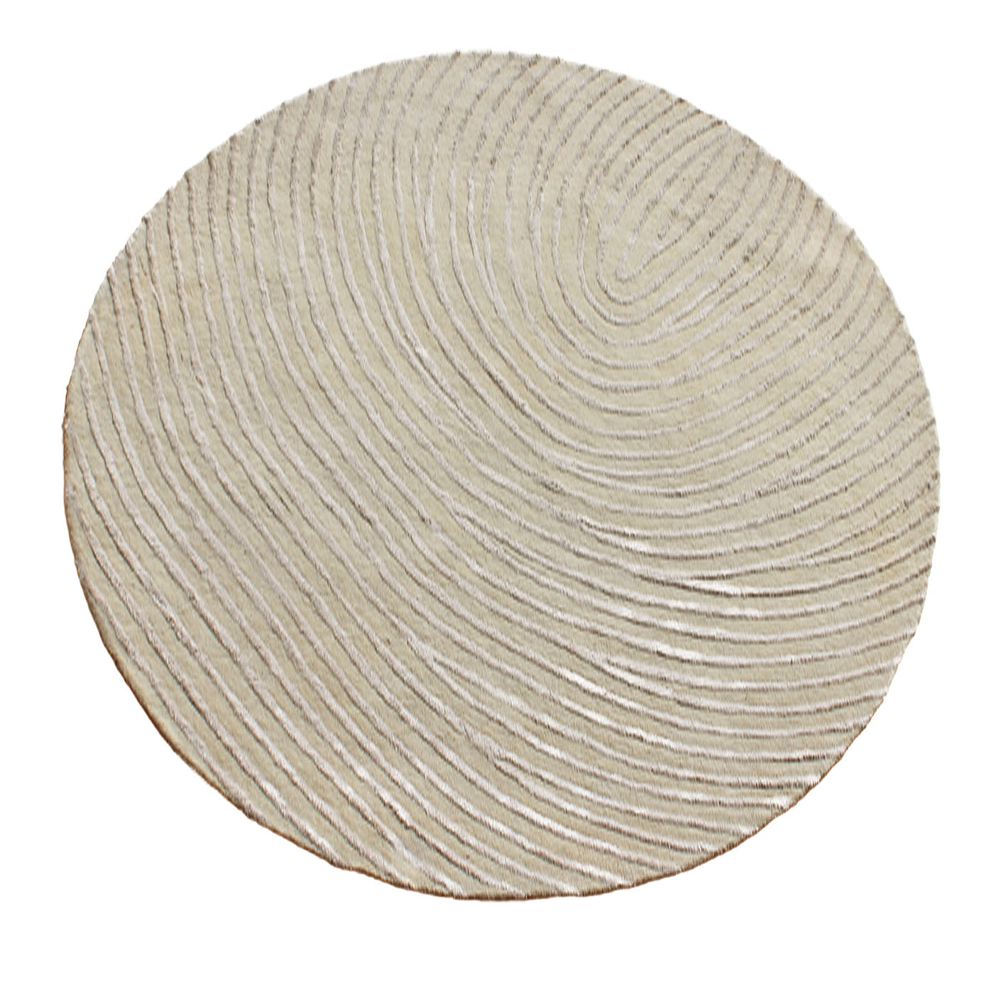 Murano Swirl Round White Rug - Vue principale