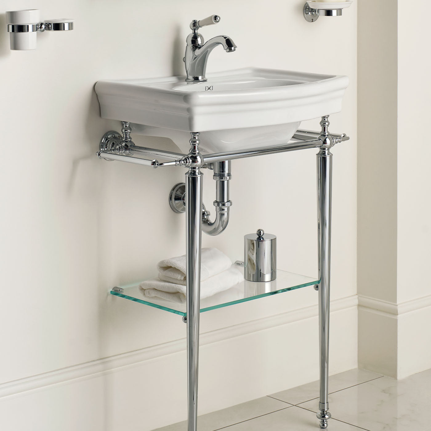 Jolie White Ceramic And Chrome Finish Console - Alternative view 3