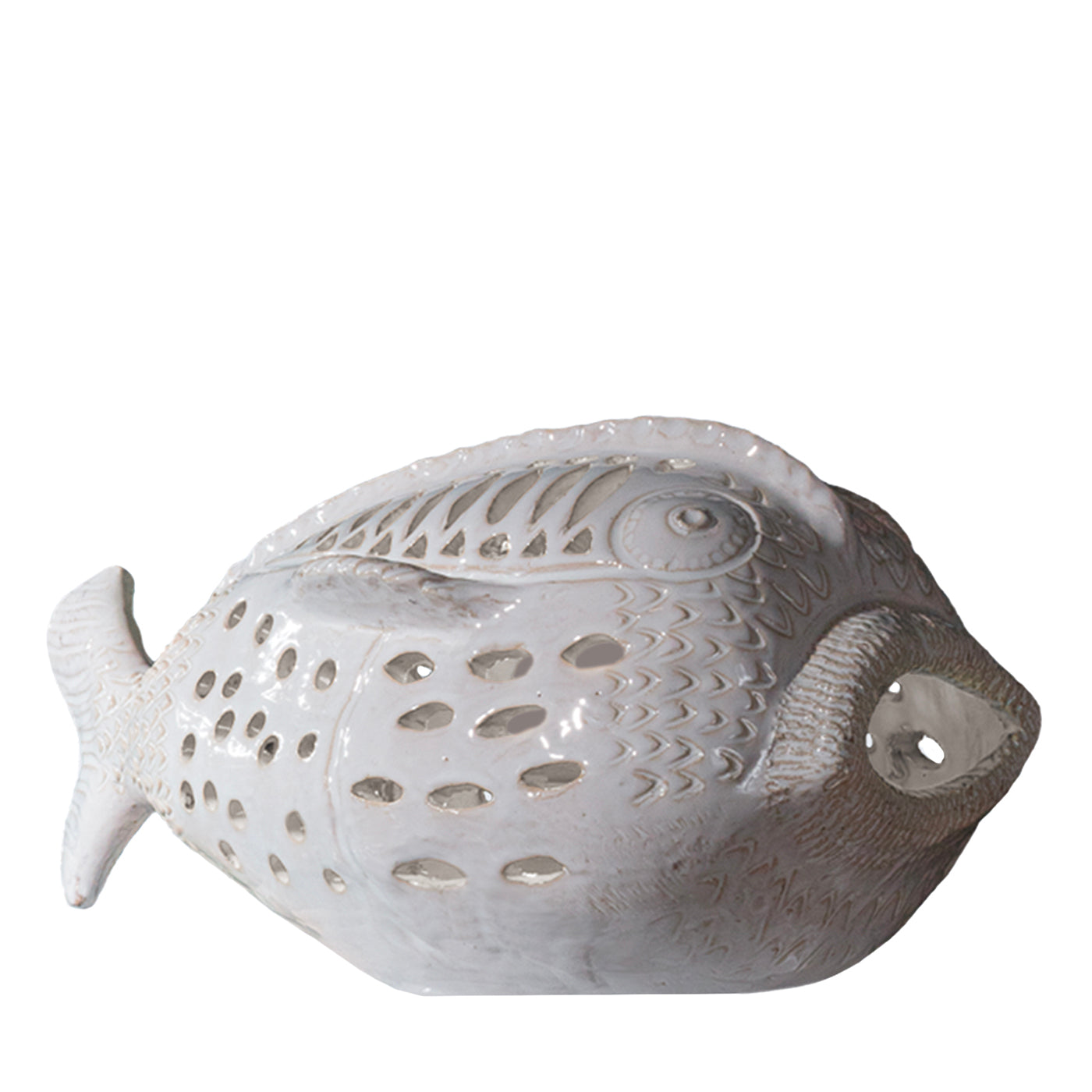 Perle Marine Pesce Pagliaccio N. 6 White Sculpture  - Vue principale