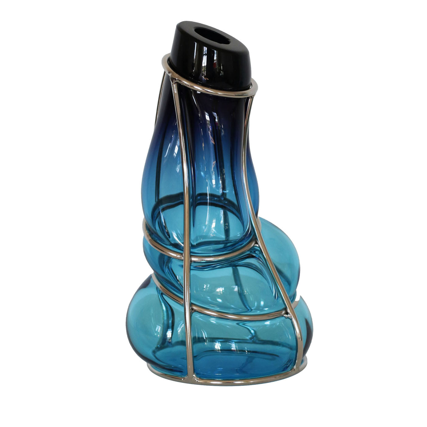 Vase Babà en verre de Murano teinté d'améthyste - Vue principale