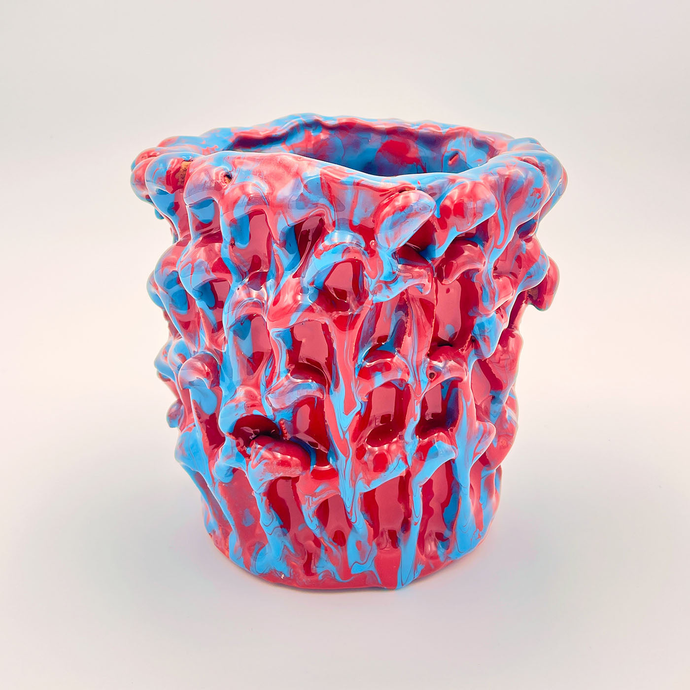 Onda Turquoise and Danger Red Vase - Alternative view 4