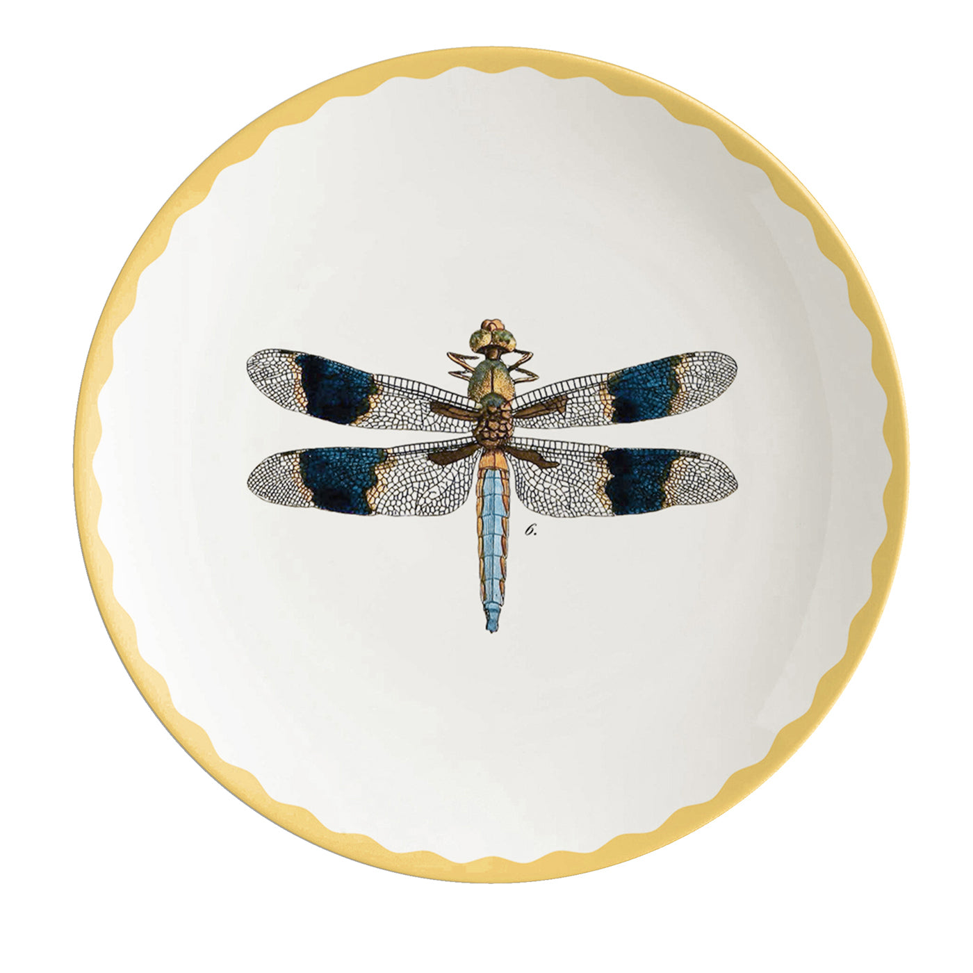 Cabinet De Curiosités Set Of 2 Porcelain Bread Plates With Dragonflies (Ensemble de 2 assiettes à pain en porcelaine avec libellules) - Vue principale