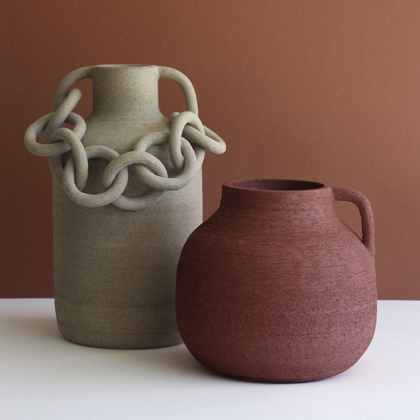 Dekorative Sand-Amphora mit zwei Händen - Alternative Ansicht 2