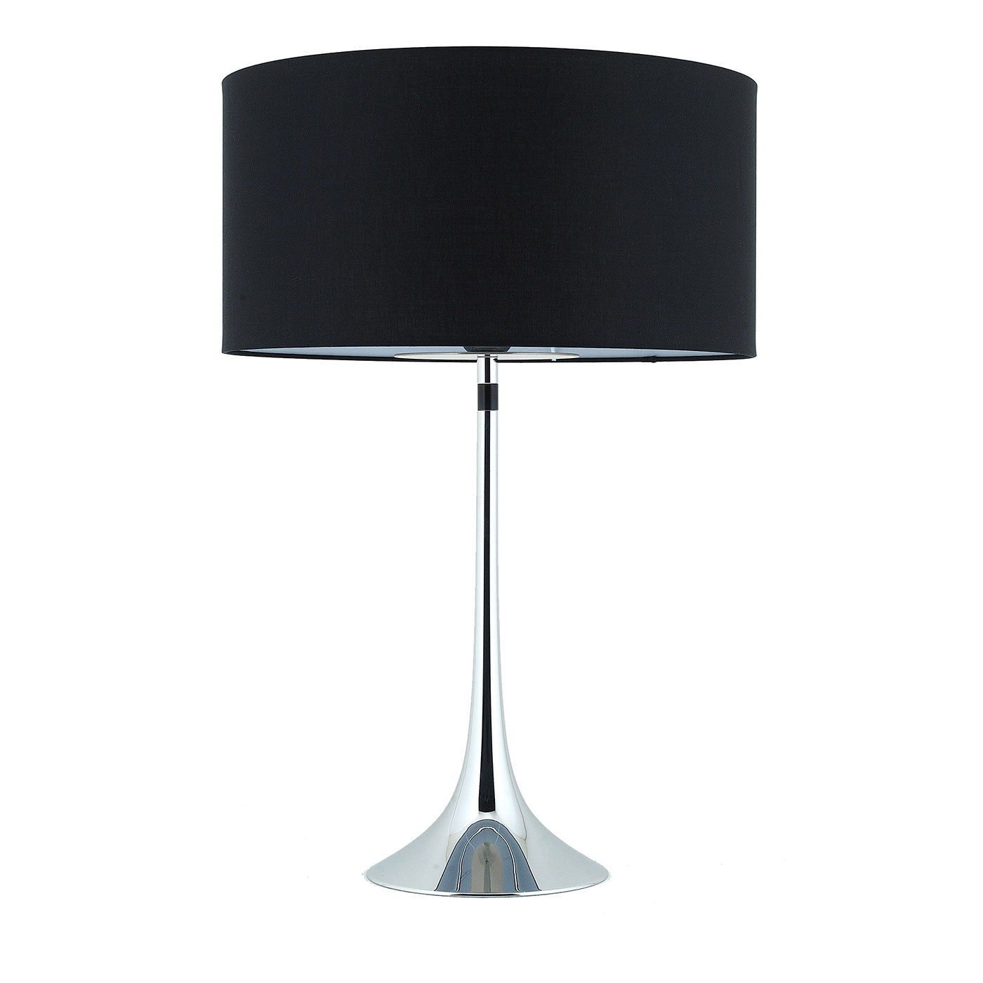 Vivien Large Black & Chrome Table Lamp - Main view