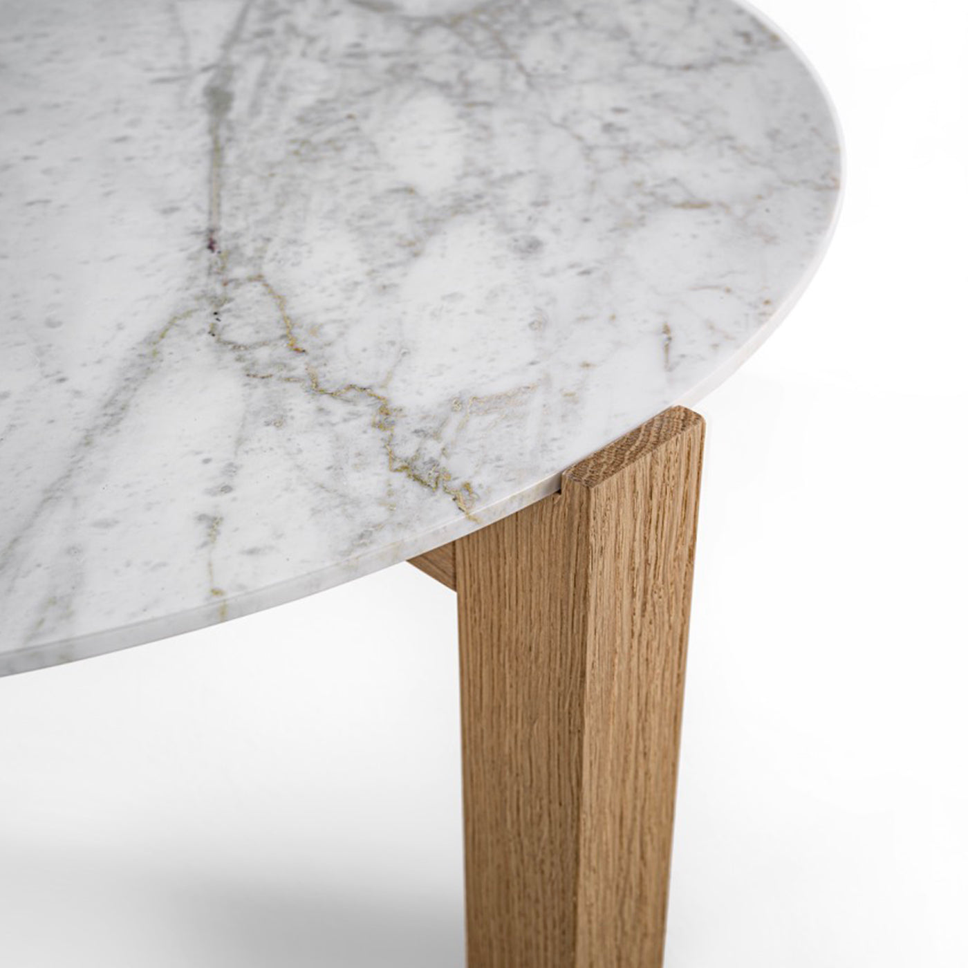 Moon 2 Round White Marble Side Table - Alternative view 2