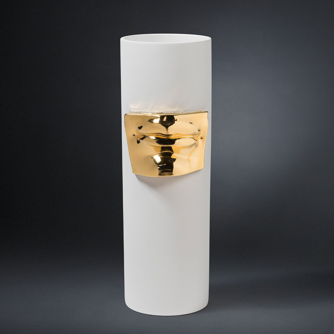 Vase blanc et or David's Lips - Vue alternative 1