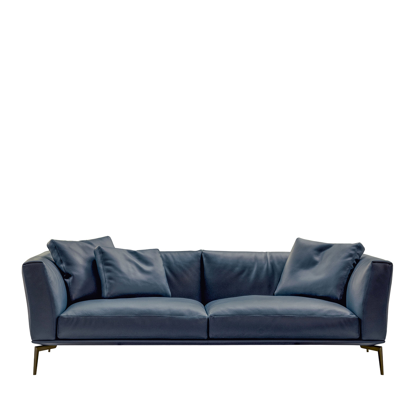 Horizon Blue-Leather Sofa by Giuseppe Bavuso - Main view