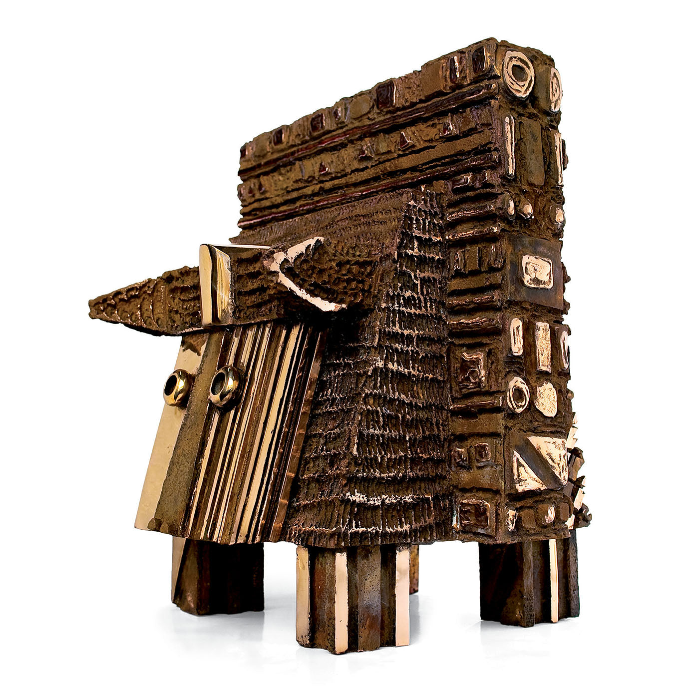 Escultura Il Toro dal Muso Mezzo d'Oro - Vista alternativa 1