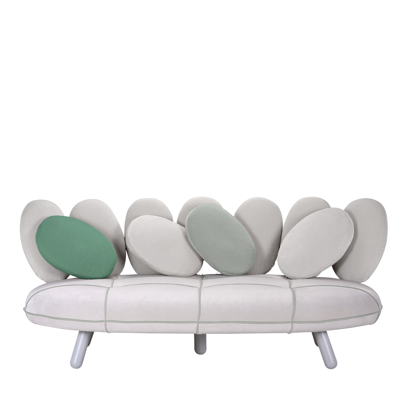 Jelly Gray and White 3-Seater Sofa By Simone Micheli - Vue principale