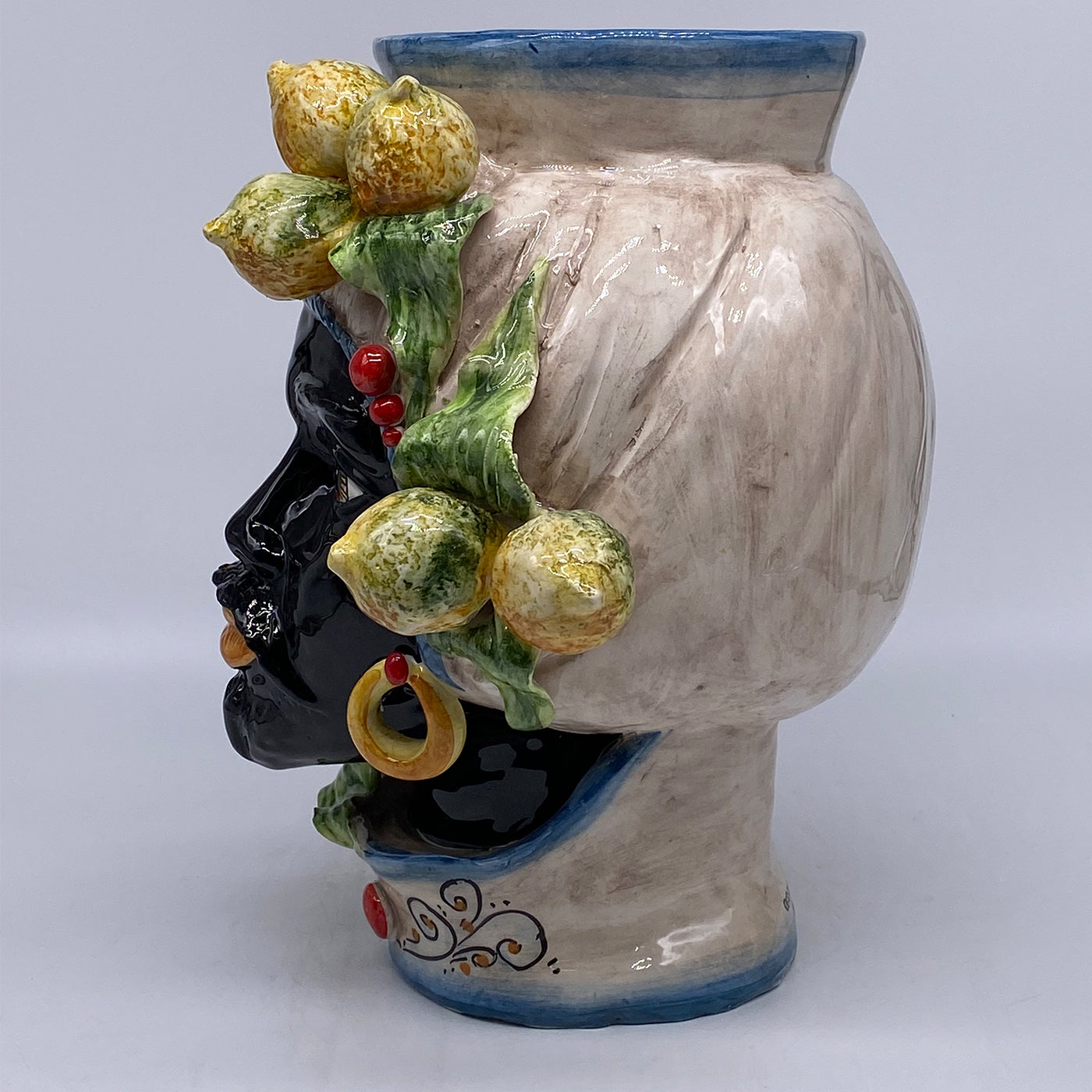 Man Mediterraneo Moor's Head  Vase Flowers & Fruits - Alternative view 3