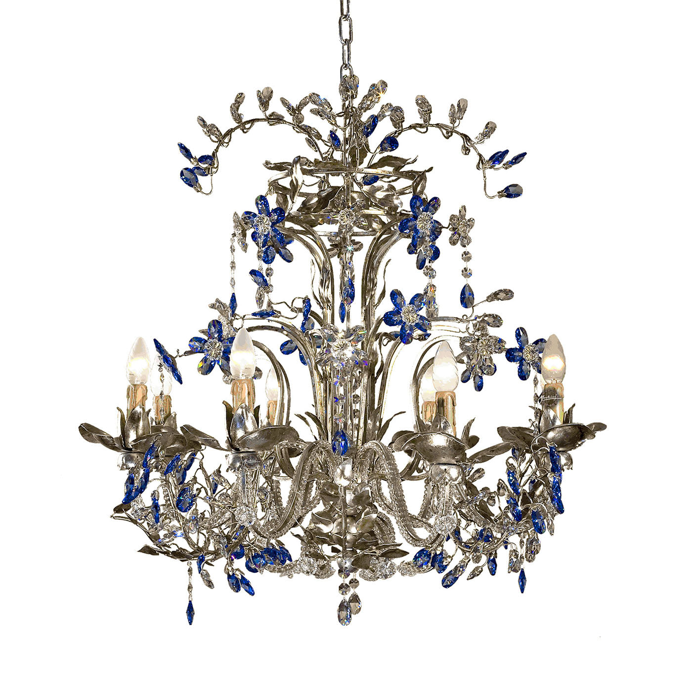 Blue Wrought Iron Chandelier 106 - Main view