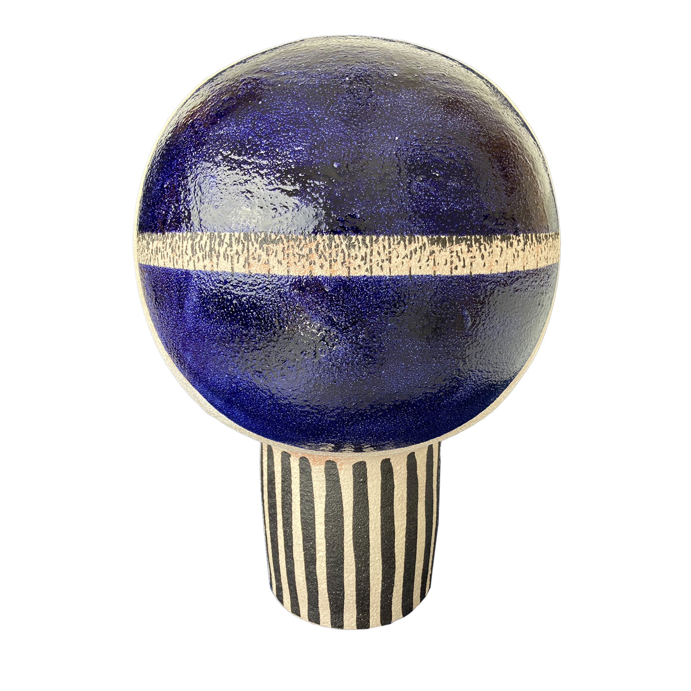 Spherical Blue Vase/Sculpture - Main view