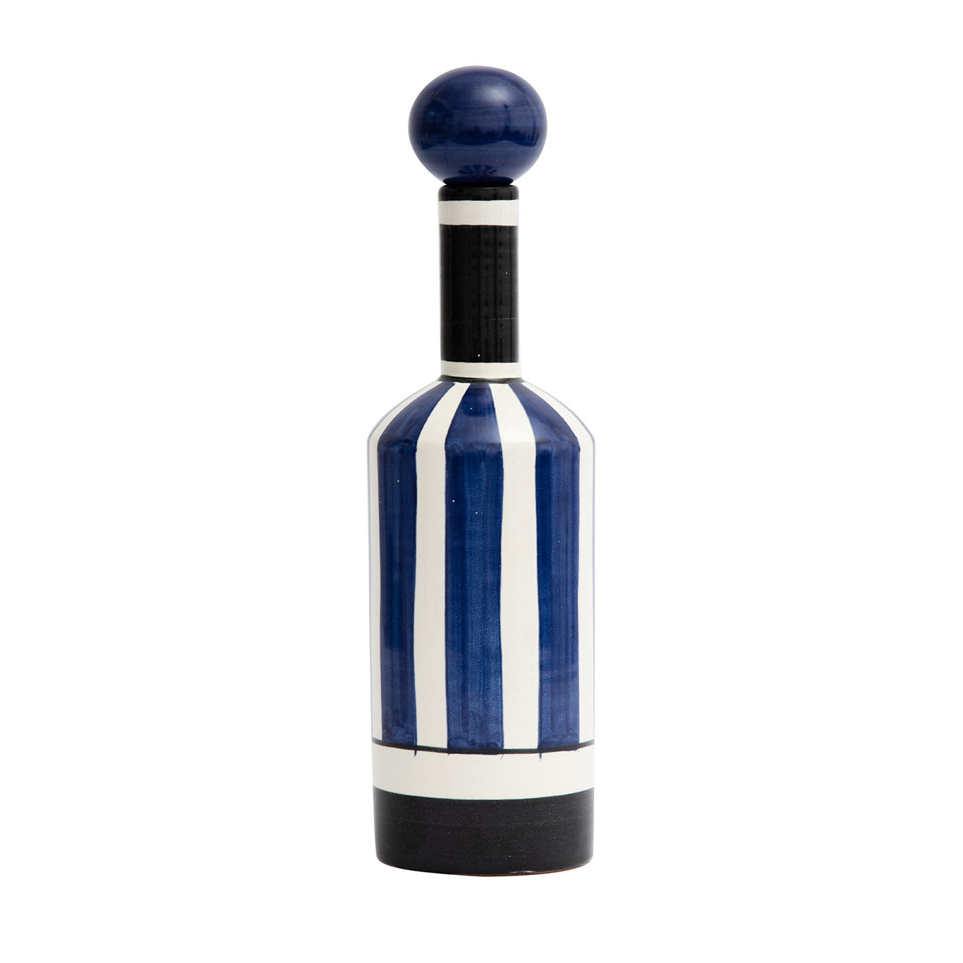 Demetra Botella decorativa azul con tapa - Vista principal