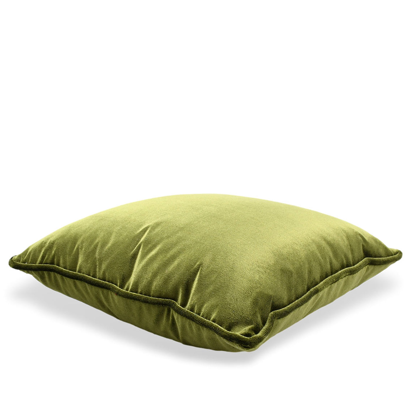 Moss Green Silk Velvet Carrè Cushion - Alternative view 1