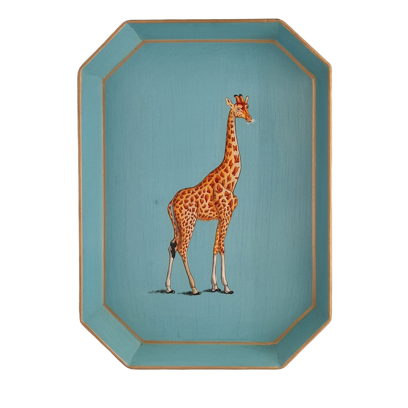 Hand-Painted Giraffe Iron Tray - Main view