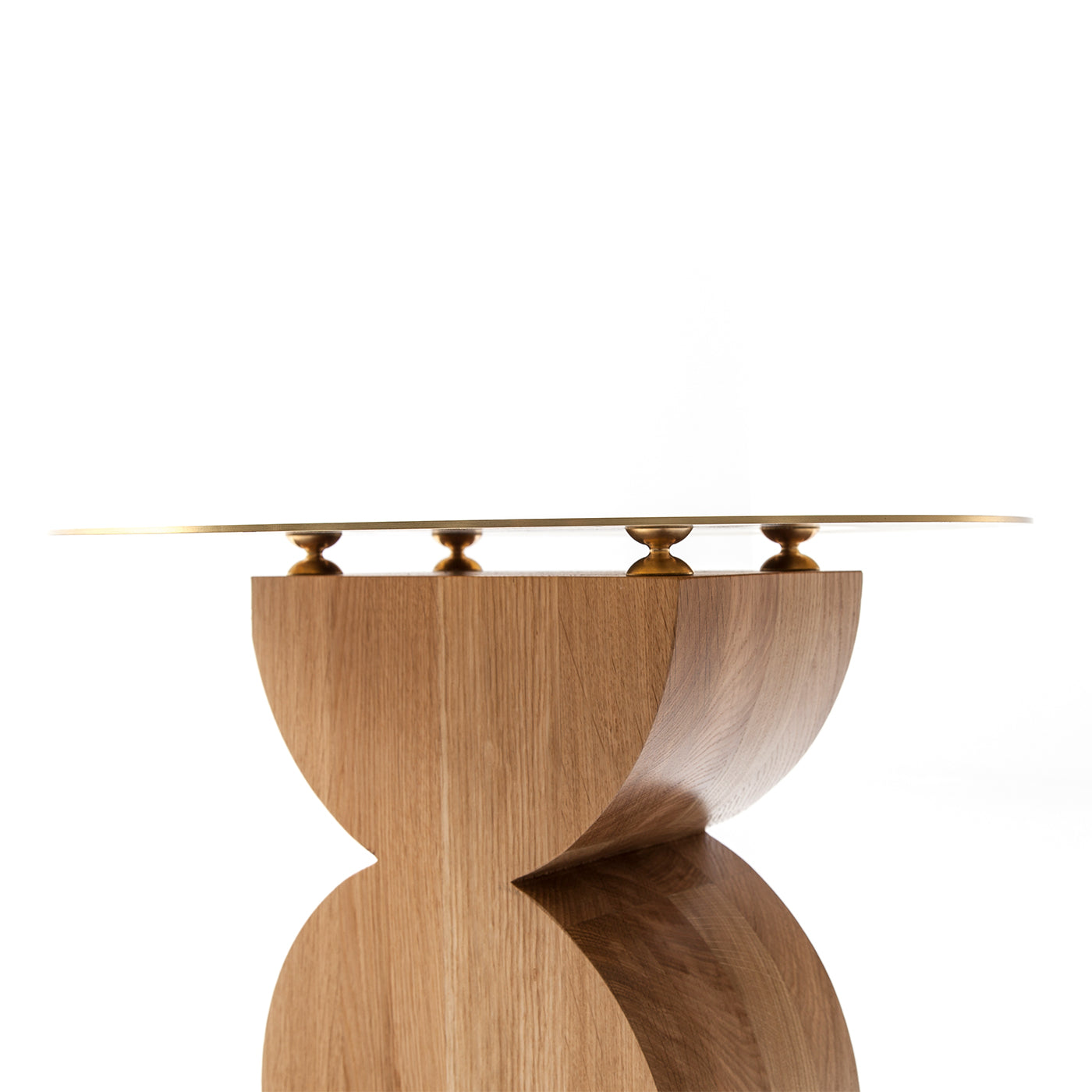 Constantin Waxed Oak & Brass Side Table - Alternative view 1