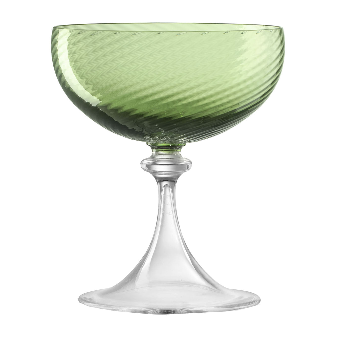 Soraya Green Twisted Champagne Coupe - Main view