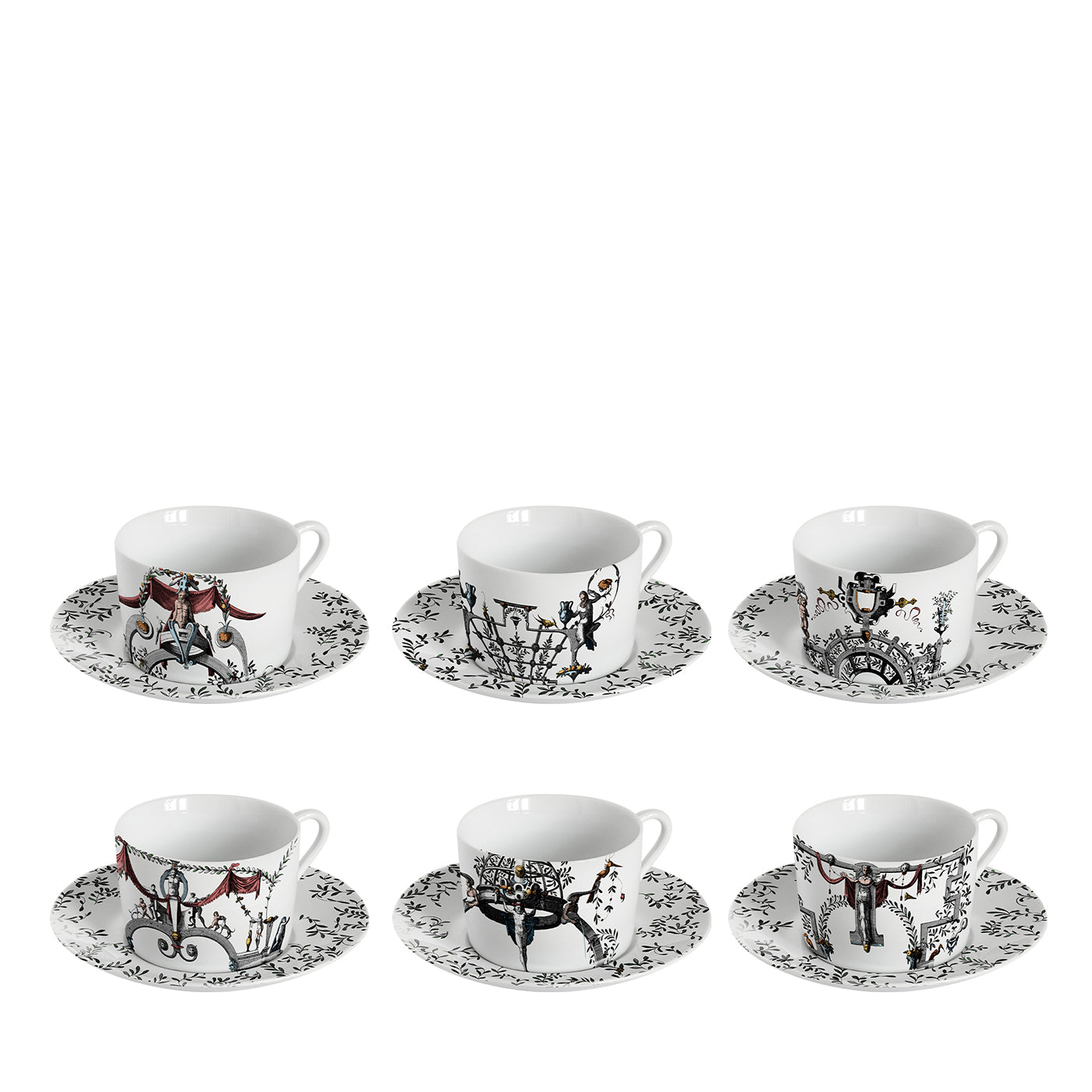 Pompei Set de 6 tasses à thé - Vue principale