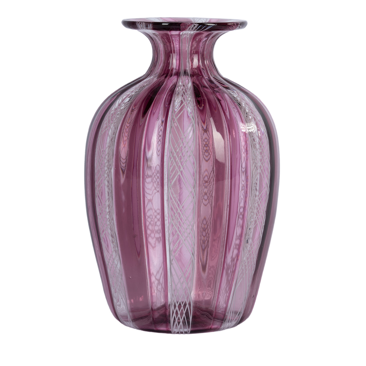 Reticello Pink Vase - Main view