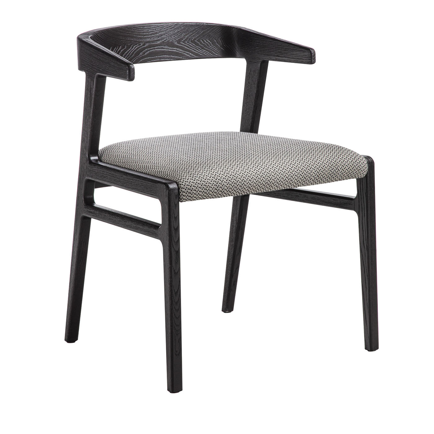Aida Black Chair with Arms - Main view