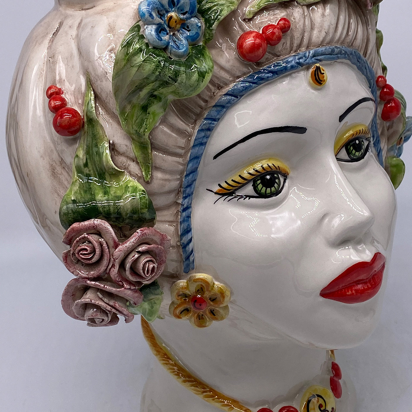 Lady Mediterraneo Vase à tête de maure Fleurs et fruits - Vue alternative 1