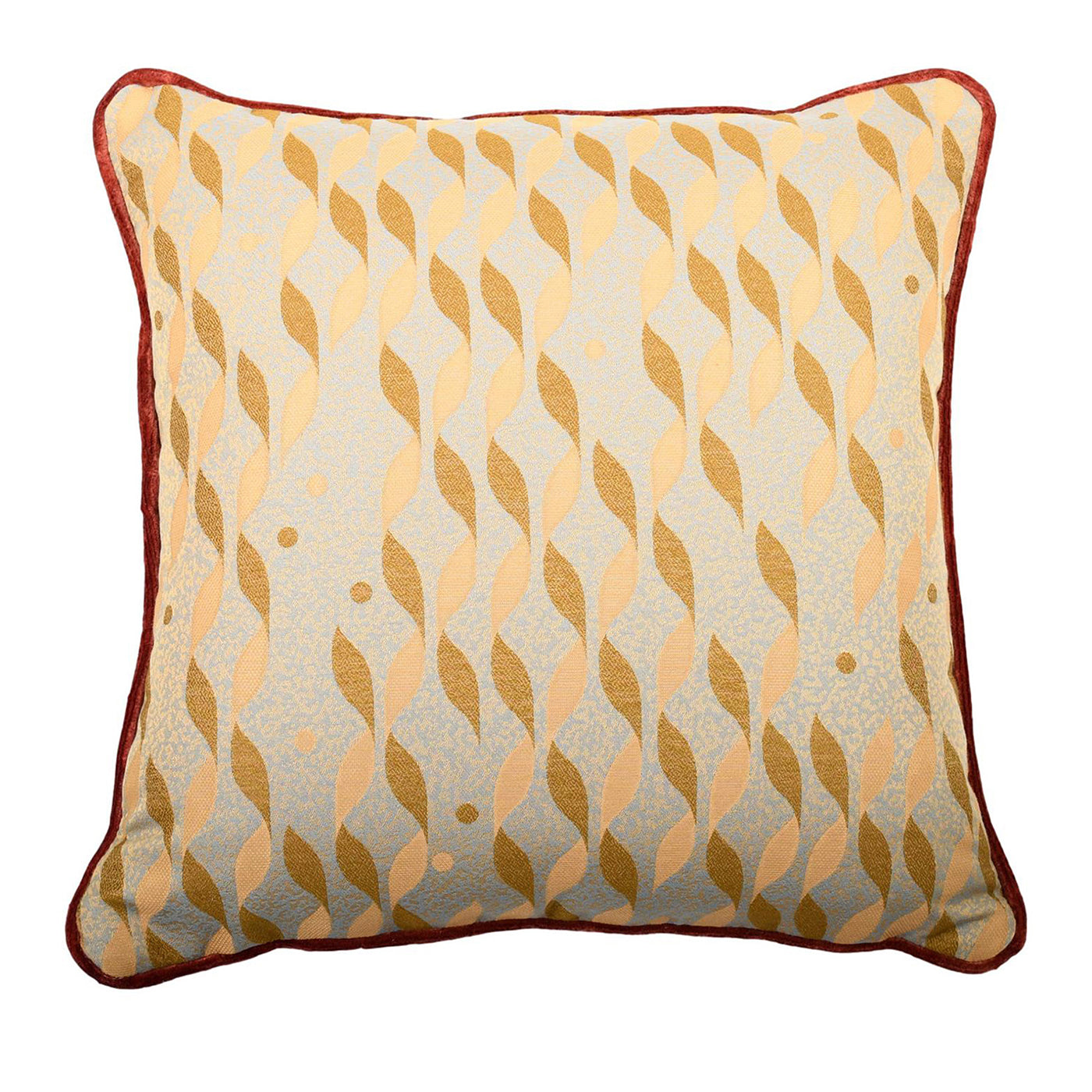 Gold Carrè Cushion in Talia Jacquard Fabric - Main view