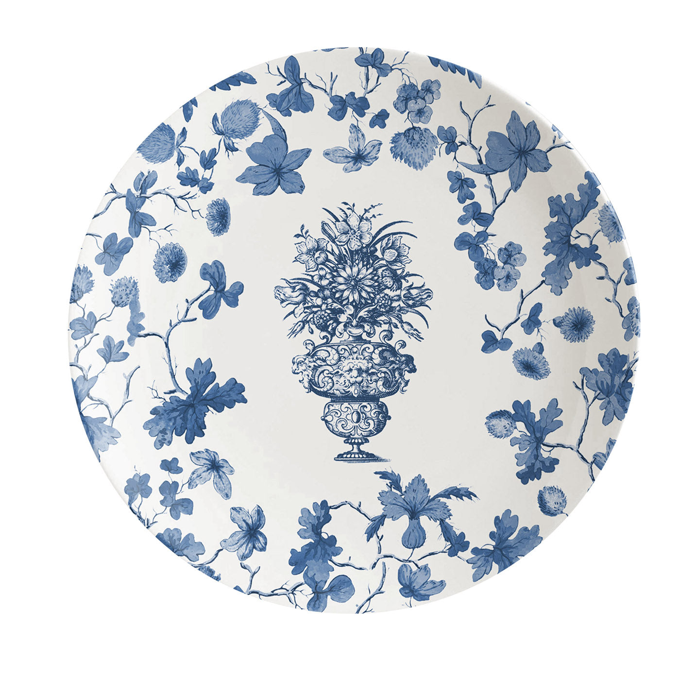 Jardin d'Eden Ensemble de 2 Assiettes à Pain en Porcelaine Avec Petit Vase Bleu #4 - Vue principale