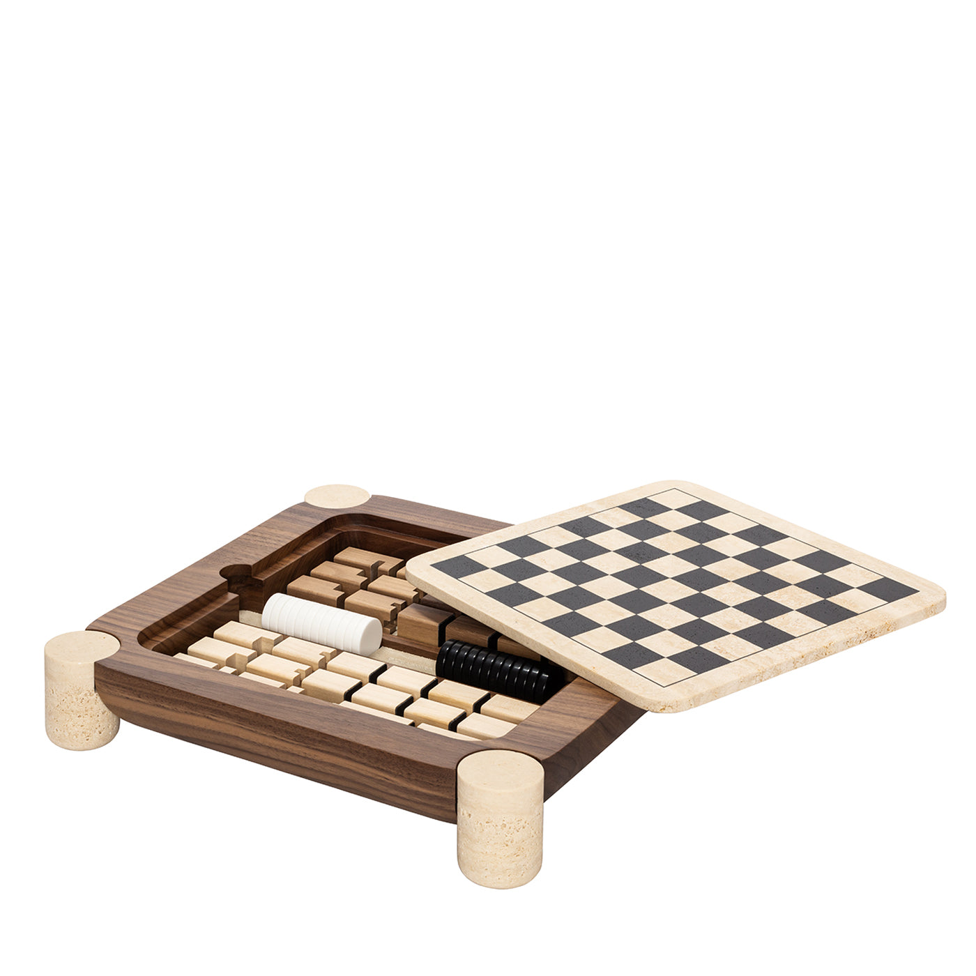 Mocambo Chess Draughts Game Set Design by Simone Fanciullacci - Vue alternative 3