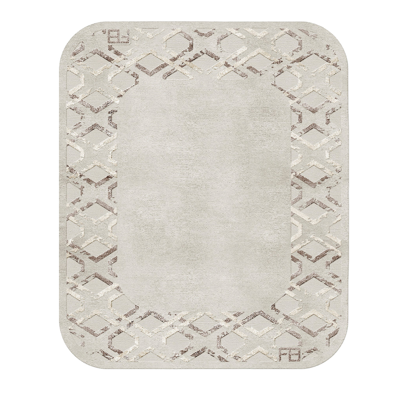 Art Deco-Inspired Rug in Ivory Tones - Main view