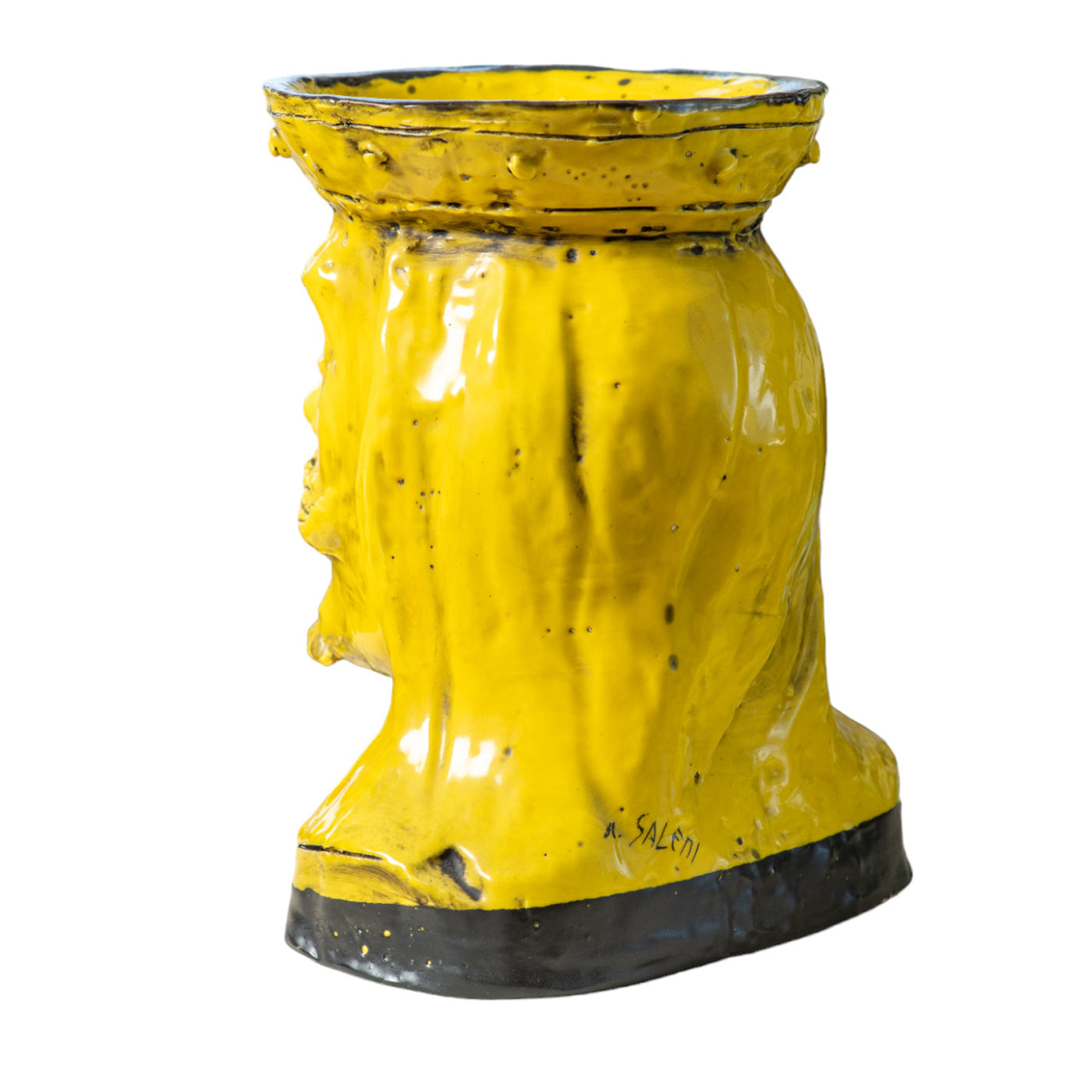 Un Tuffo nel Giallo Vaso antropomorfo in ceramica gialla - Vista alternativa 2