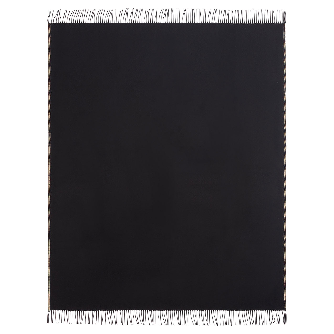 Melrose Fringed Black Small Blanket - Alternative view 4