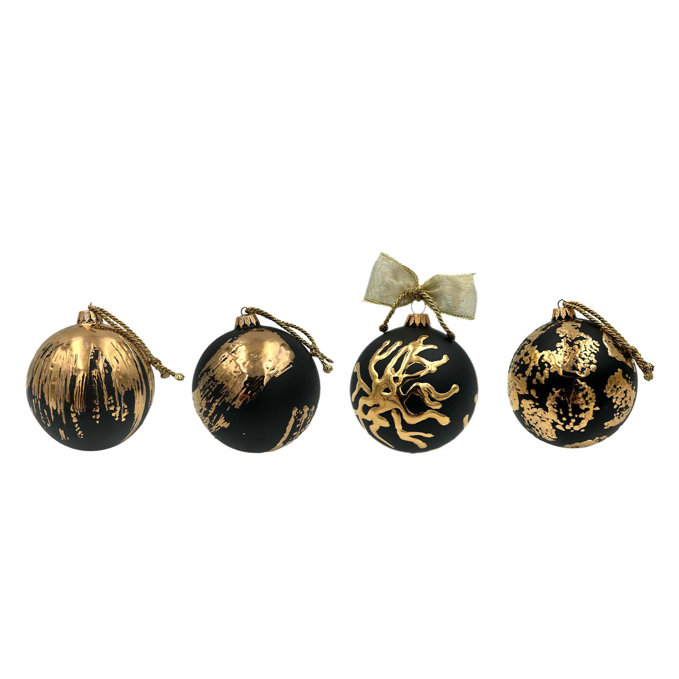 Penellata Ceramic Christmas Ornament Black and Gold - Alternative view 1