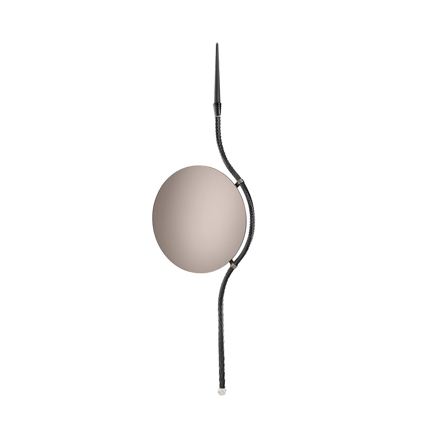 Rising Sun V Black And Gray Finish Wall Mirror - Main view