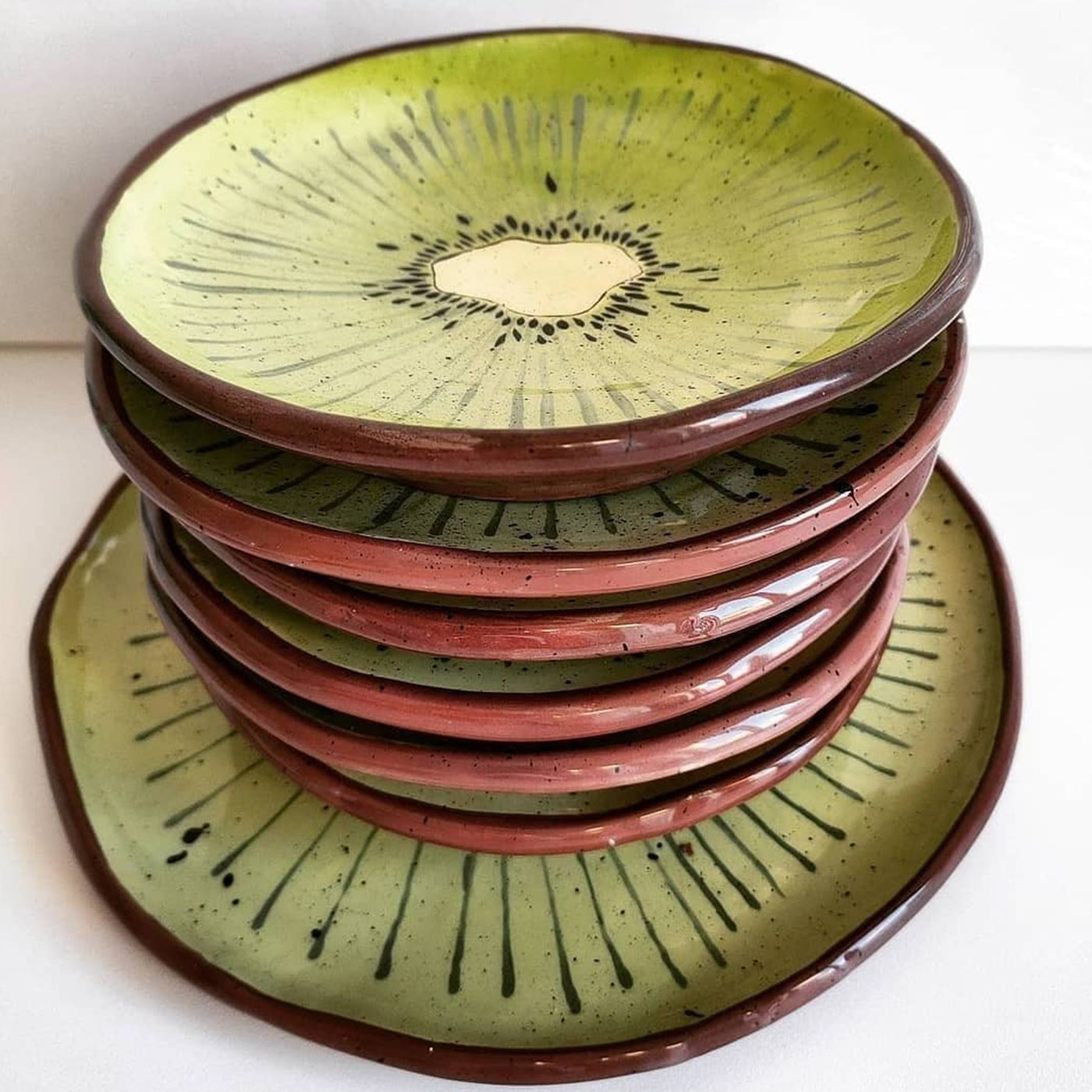 Set of 4 Green Kiwi Plate 18 cm - Alternative view 2
