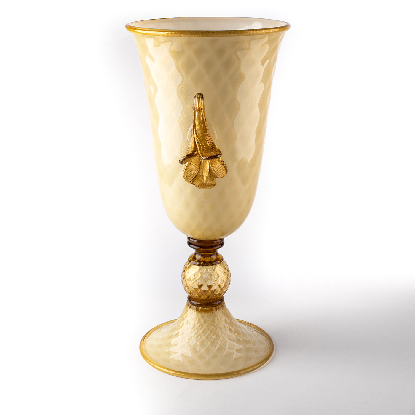 Stmat Jarrón en forma de copa ahumado y dorado - Vista alternativa 4
