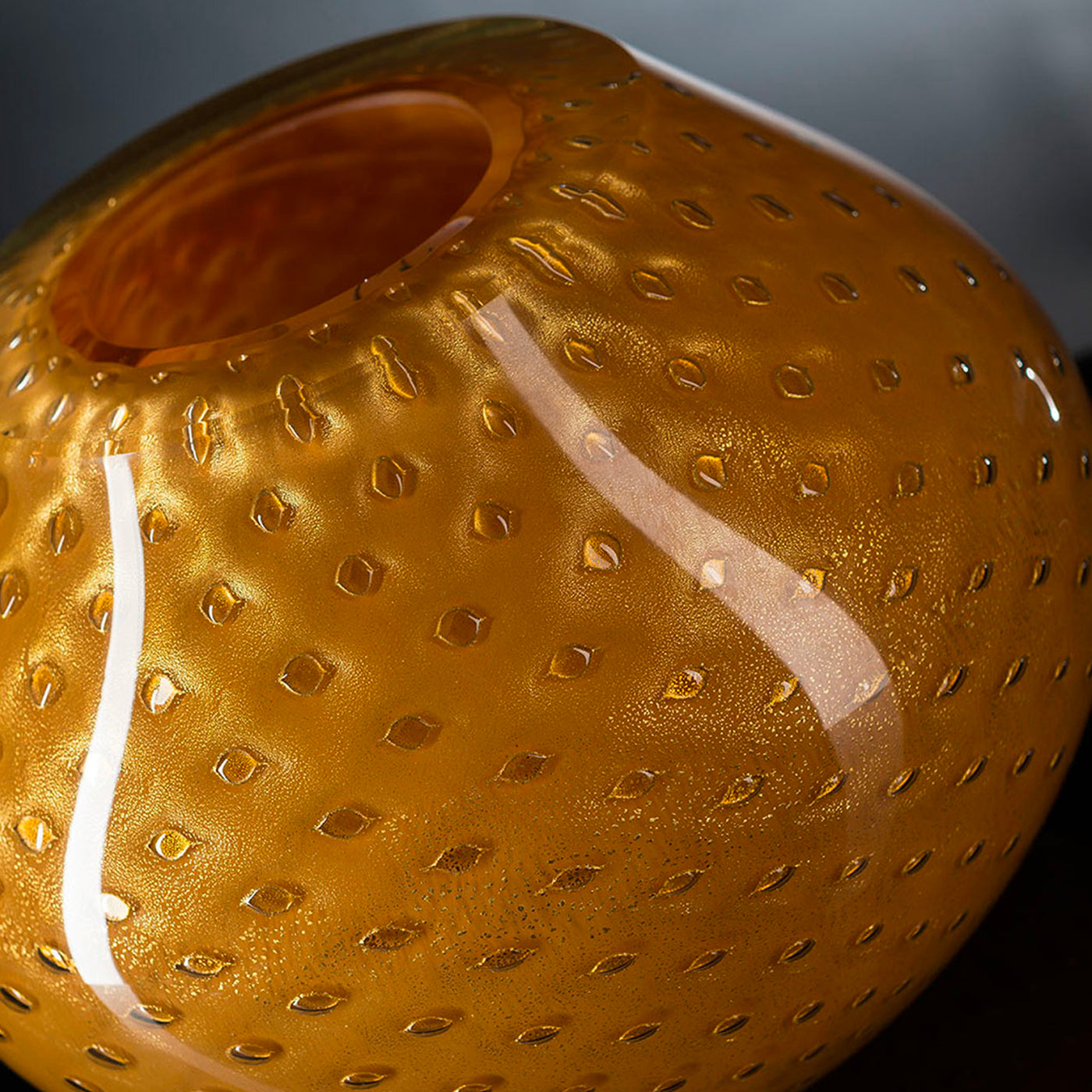 Mocenigo Sfera Gold & Orange Vase - Alternative view 1