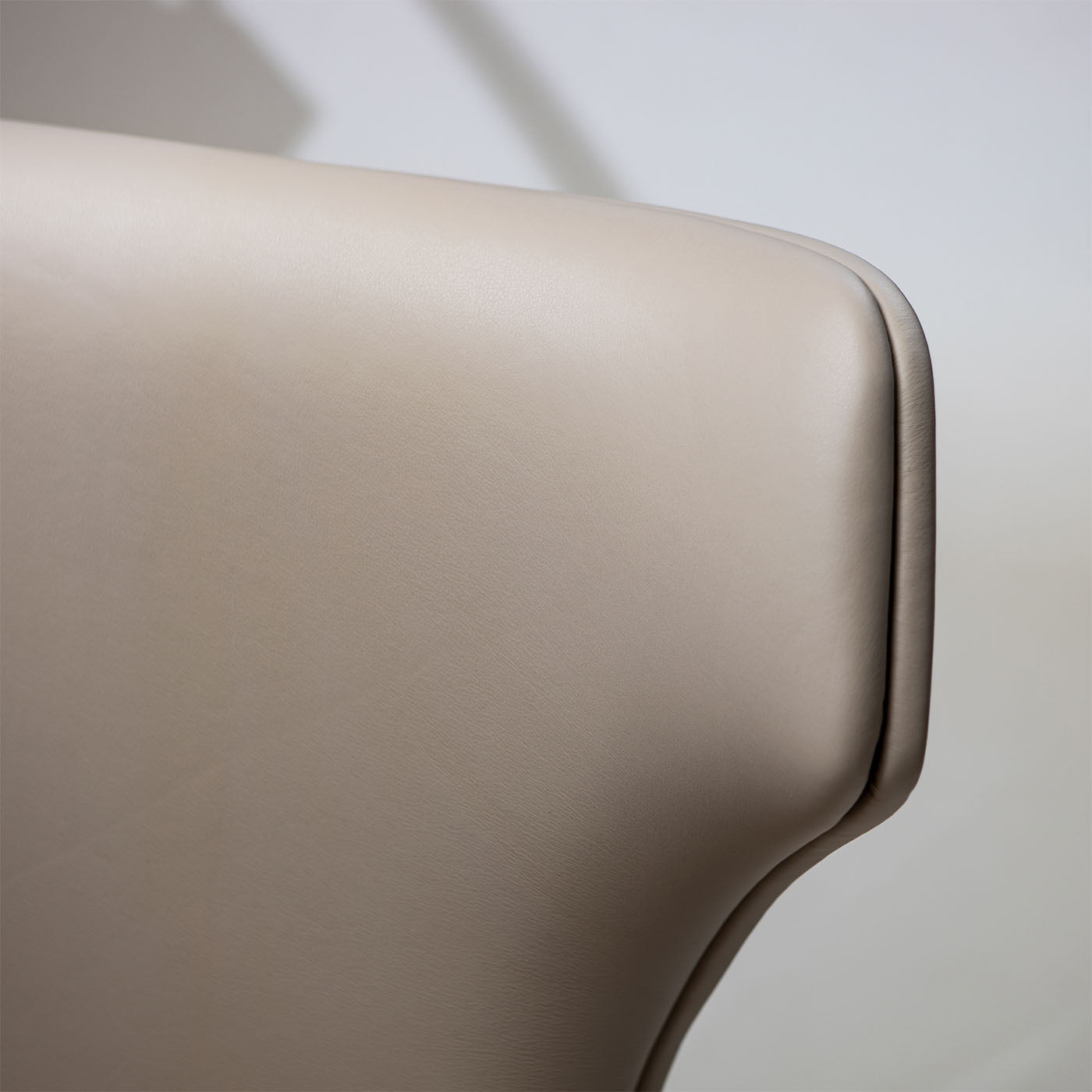 Aurora Beige Leather Lounge Chair - Alternative view 1