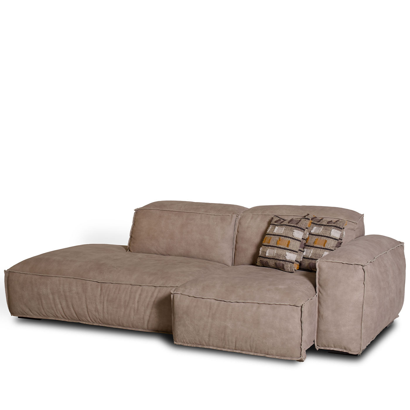 Placido Gray Leather Sofa with Free Side - Alternative view 1