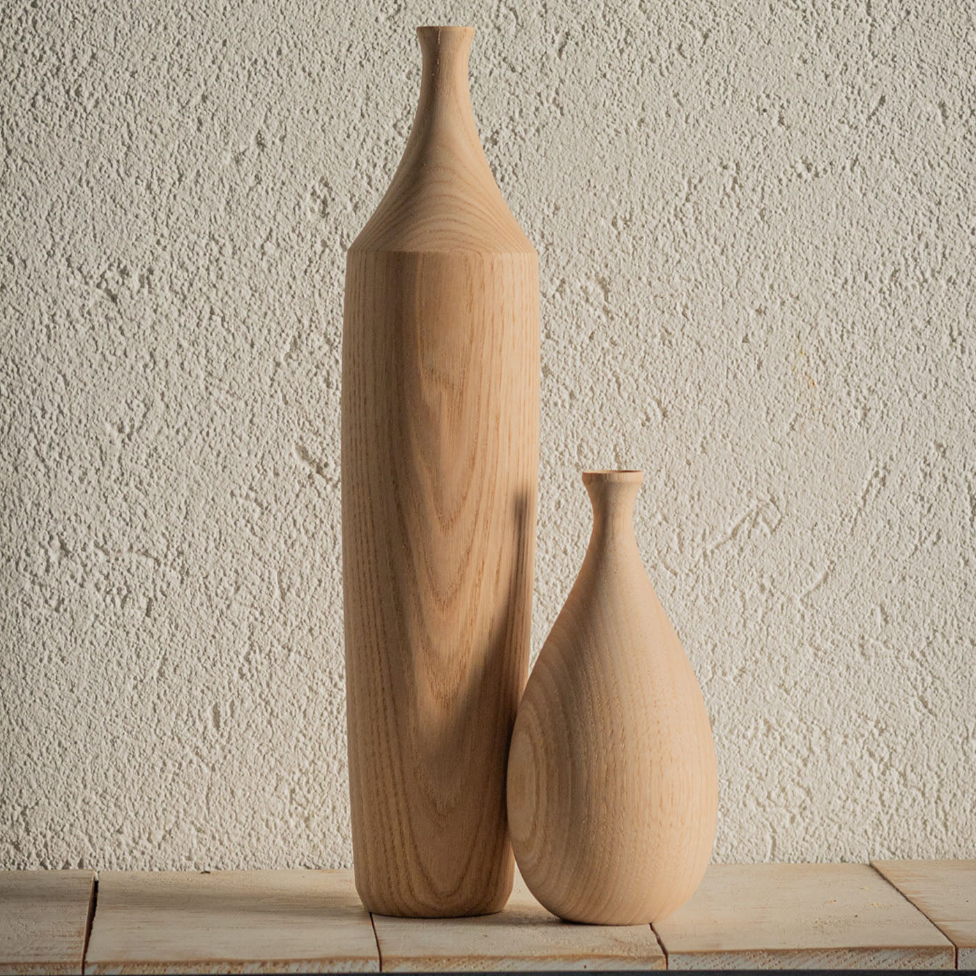 Set de bouteilles sculpturales en bois #1 - Vue alternative 1