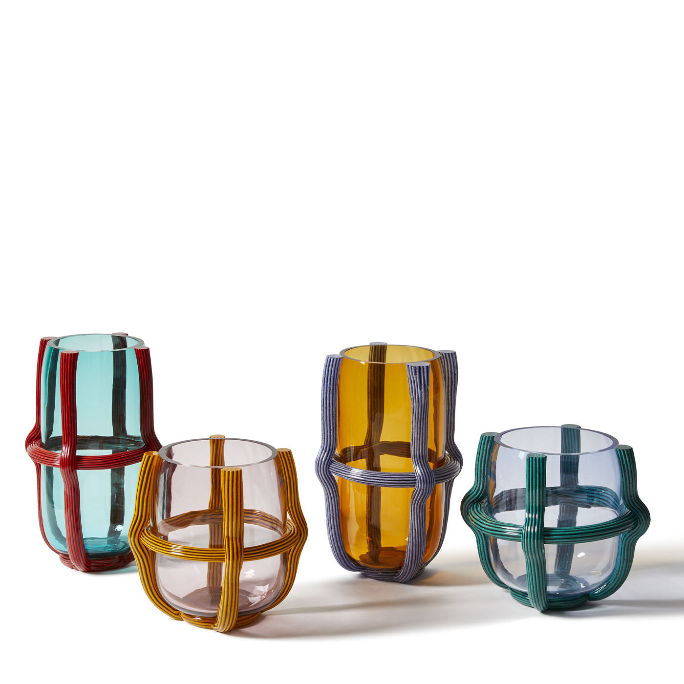 Sestiere Kleine senffarbene und transparente Vase von Patricia Urquiola - Alternative Ansicht 2