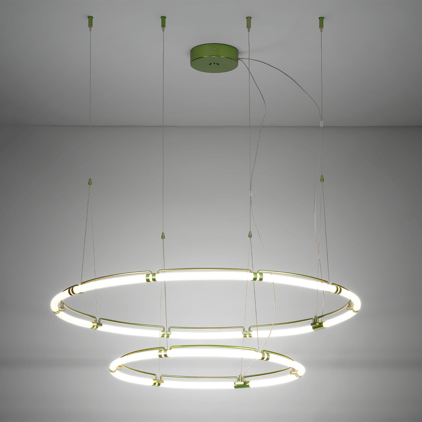 Endless Green Matte Metal Chandelier - Alternative view 2