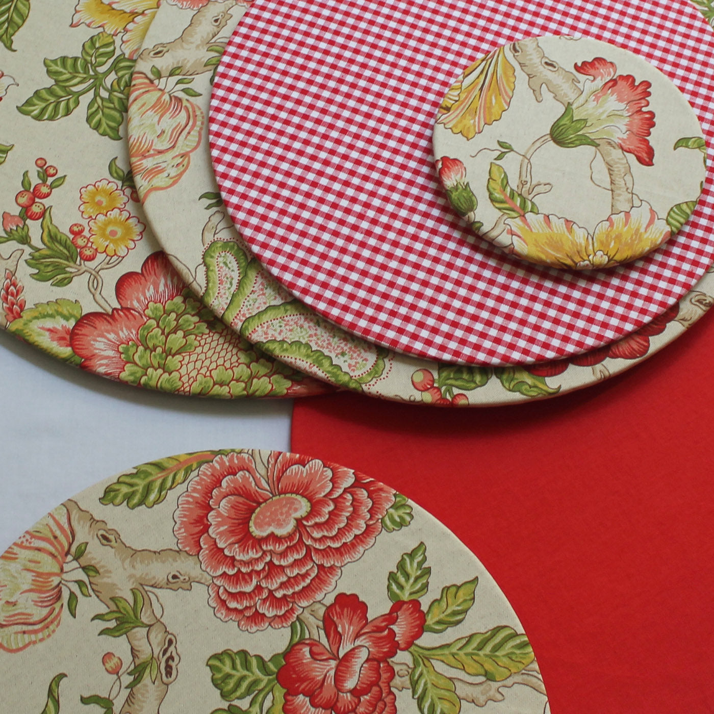 Set of 2 Cuffiette Extra-Small Round Floral Placemats #3 - Alternative view 2