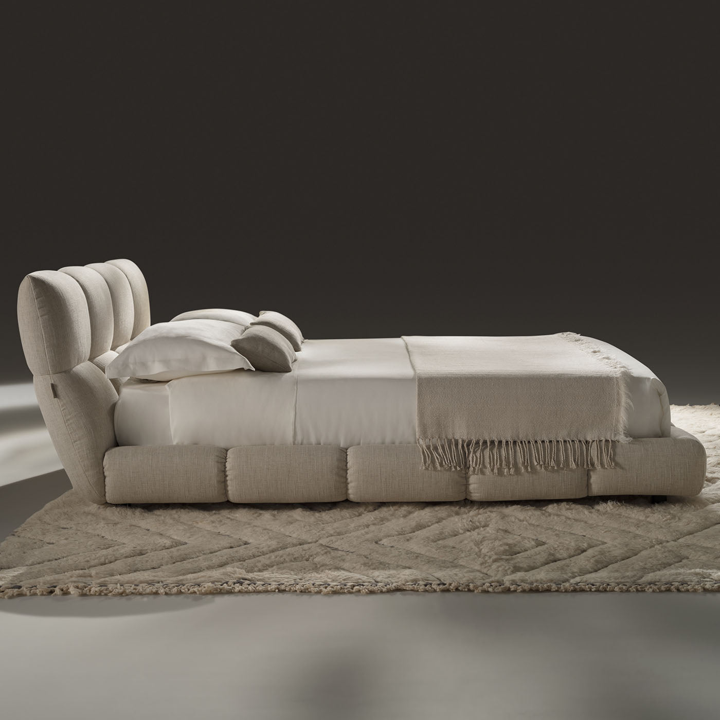 Venice Beige Fabric Bed - Alternative view 2