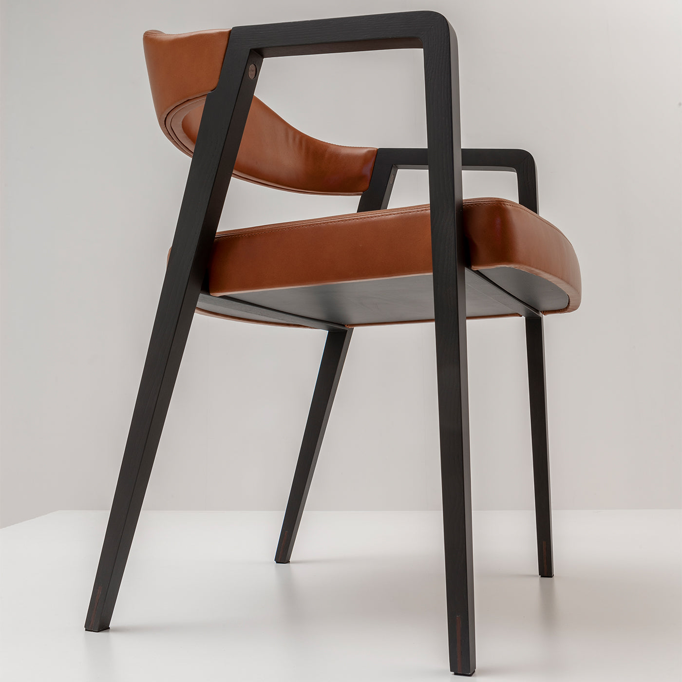 Kris Black Dyed Ash Chair with Leather Seat - Alternative view 4