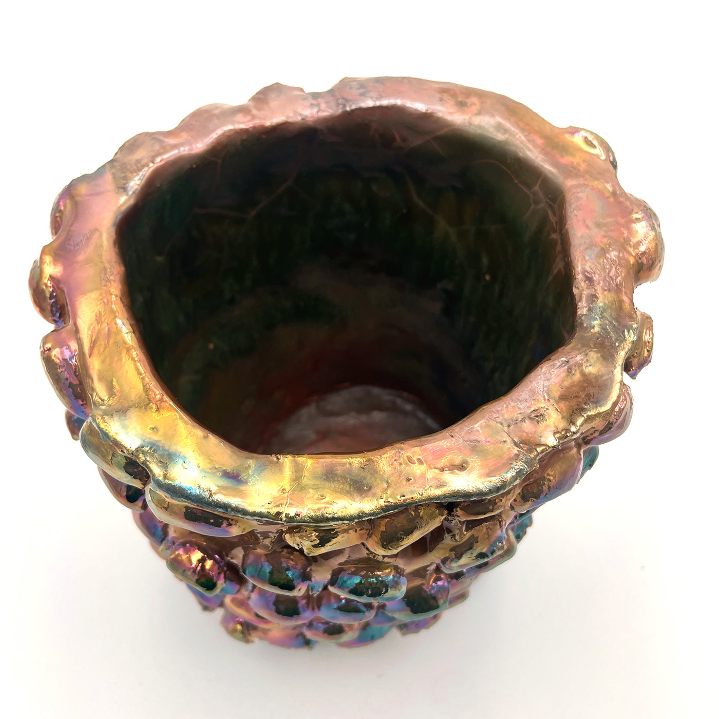 Onda Iridescent Metallic Raku Vase #11 - Alternative view 2