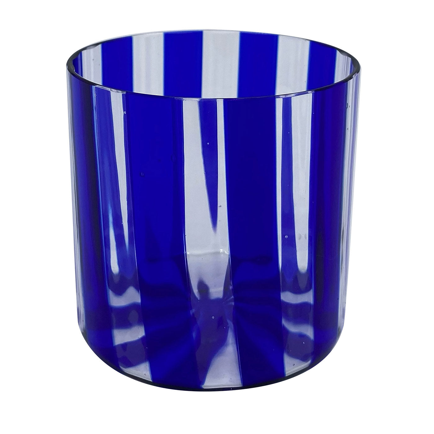 Lote de 2 Vasos de Agua Pequeños Acanalados Azules - Vista principal