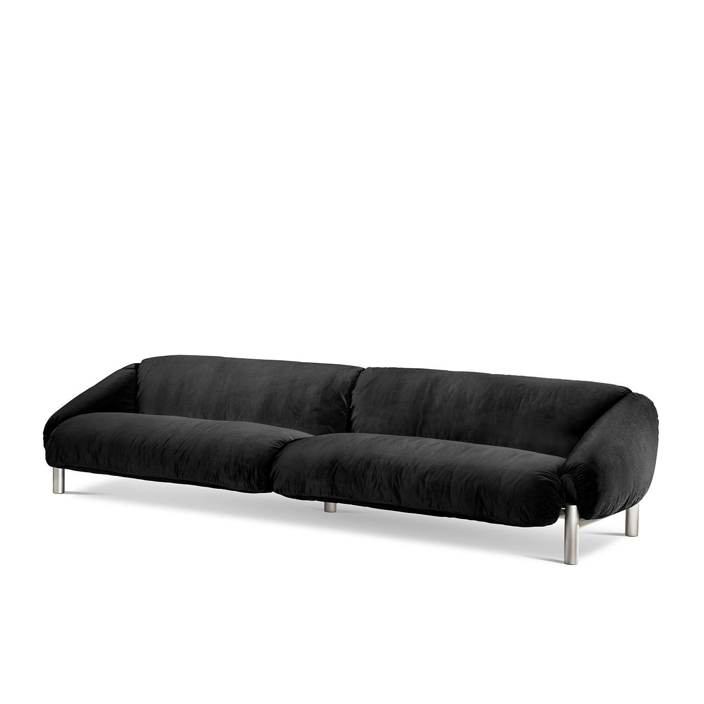 Flo 4-Seater Black Fabric Sofa by Lorenza Bozzoli - Alternative view 1