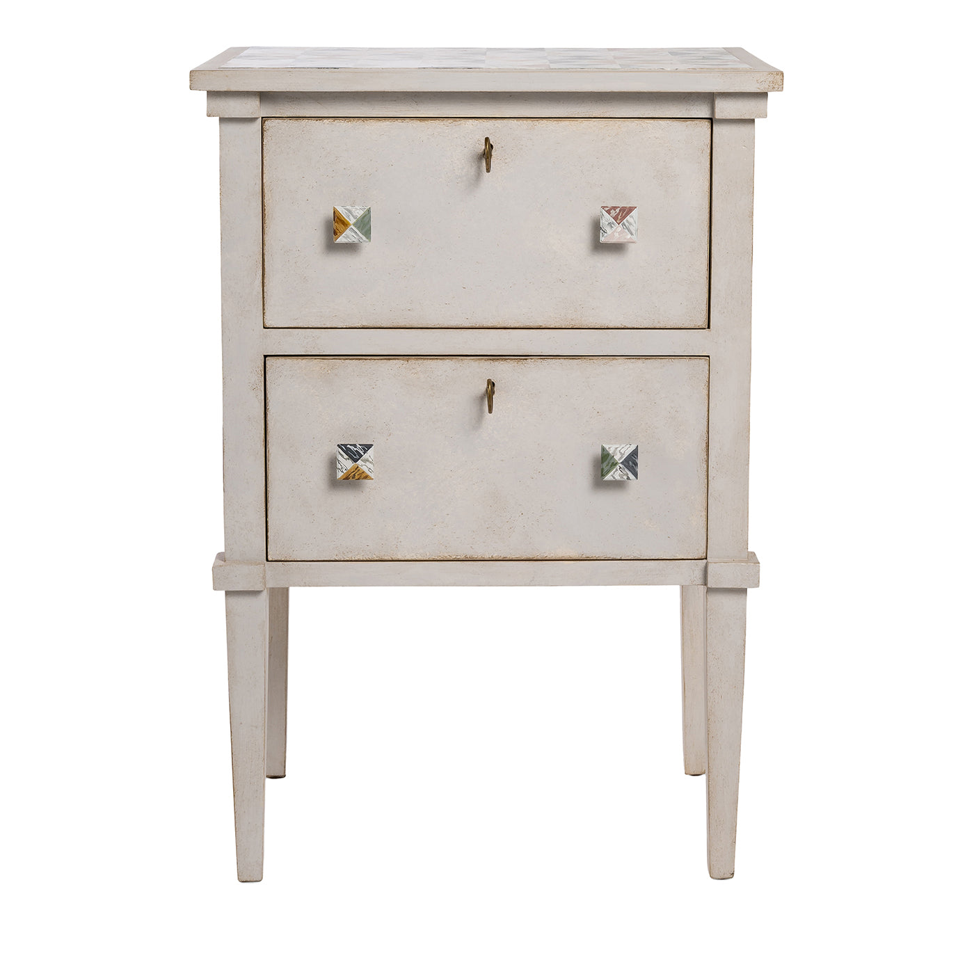 Lombardia Nightstand with Marble Elements - Main view